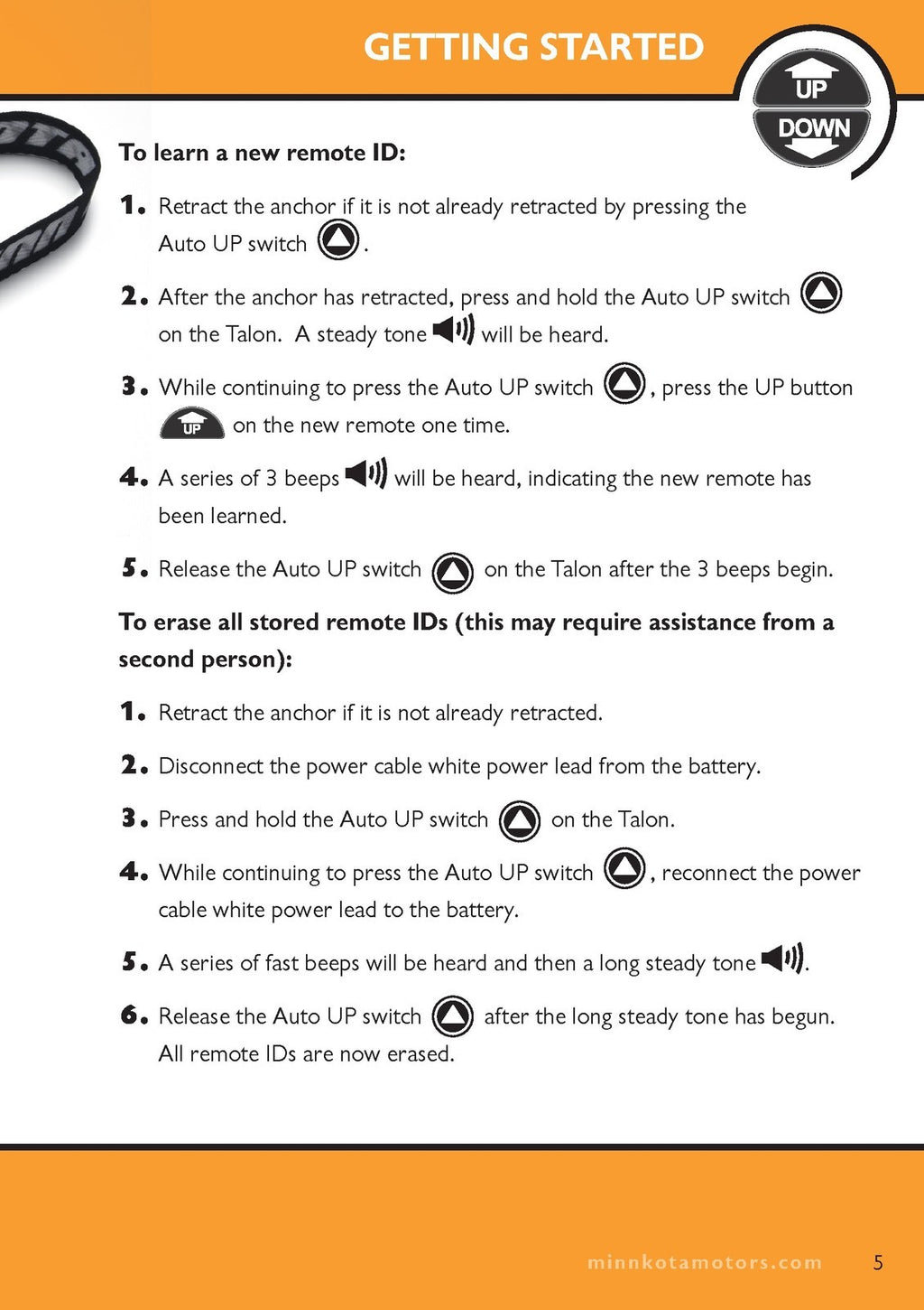 MINN KOTA Talon Shallow Water Anchor 2011-2013 Manual WIRE BOUND - TOUGH COVERS