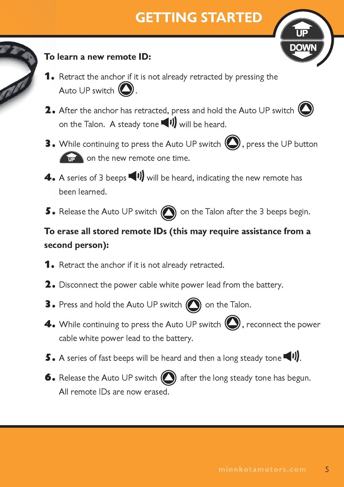 MINN KOTA Talon Shallow Water Anchor 2011-2013 Manual WIRE BOUND - TOUGH COVERS