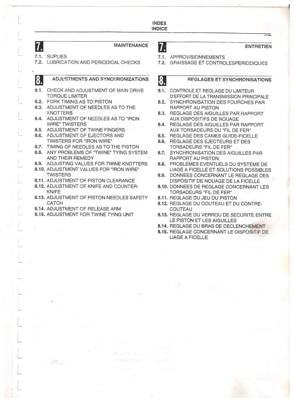 GALLIGNANI 5690 E Baler Operators Manual - STEEL WIRE BOUND - PROTECTIVE COVERS