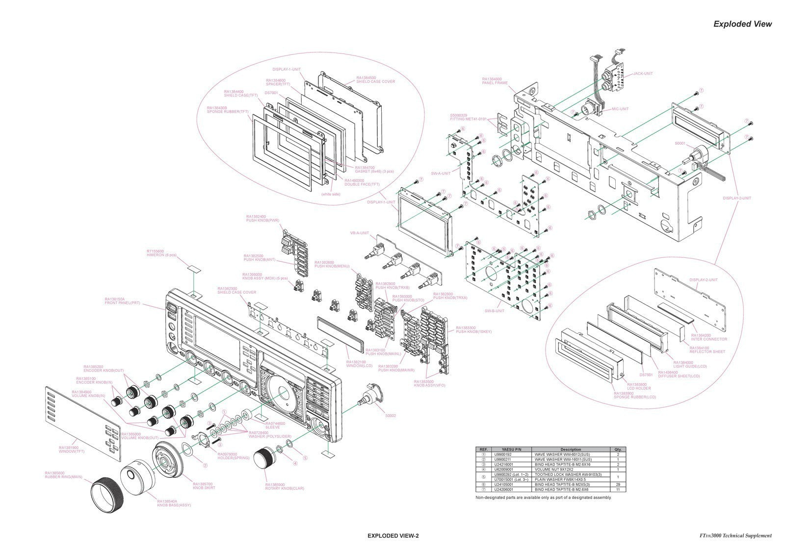 YAESU FT DX 3000 Transceiver Technical Supplement Manual BOUND, COVERS, FOLDOUTS