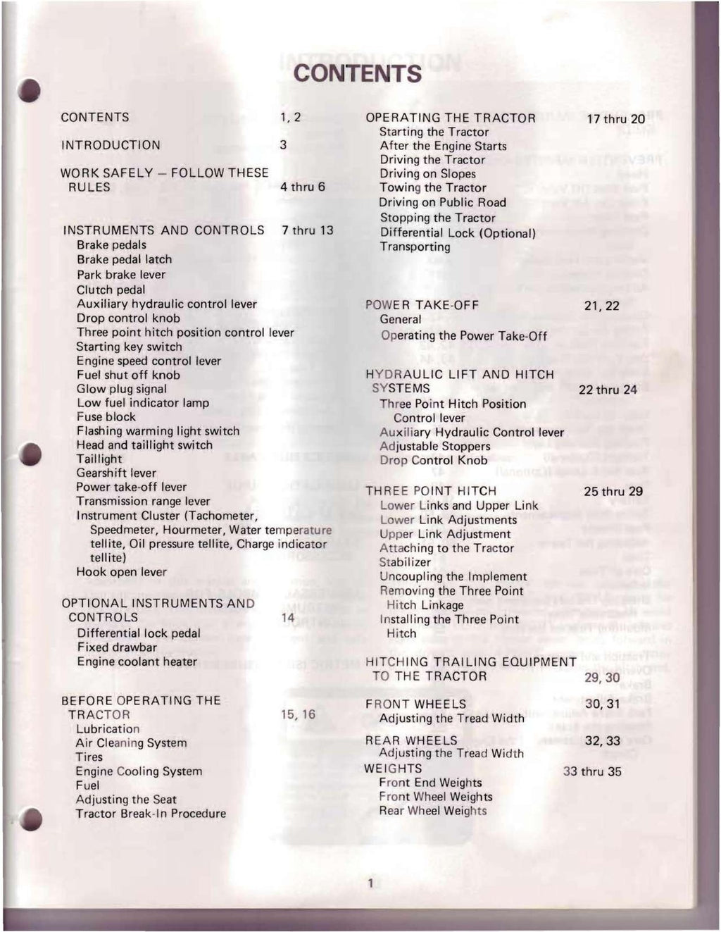 INTERNATIONAL 274 TRACTOR OPERATORS MANUAL - WIRE BOUND - PROTECTIVE COVERS