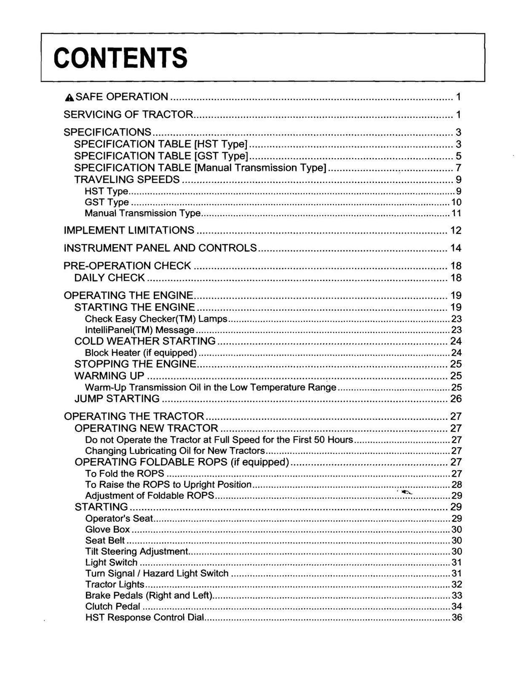 KUBOTA (+CAB) L3240 L3540 L3940 L4240 L4740 5040 5240 5740 ROPS OPERATORS MANUAL