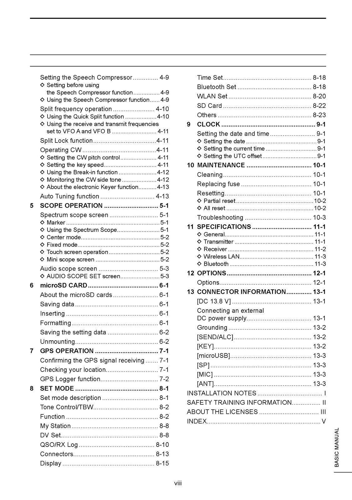 ICOM IC-705 Transceiver Basic User Manual - STEEL WIRE BOUND - PROTECTIVE COVERS