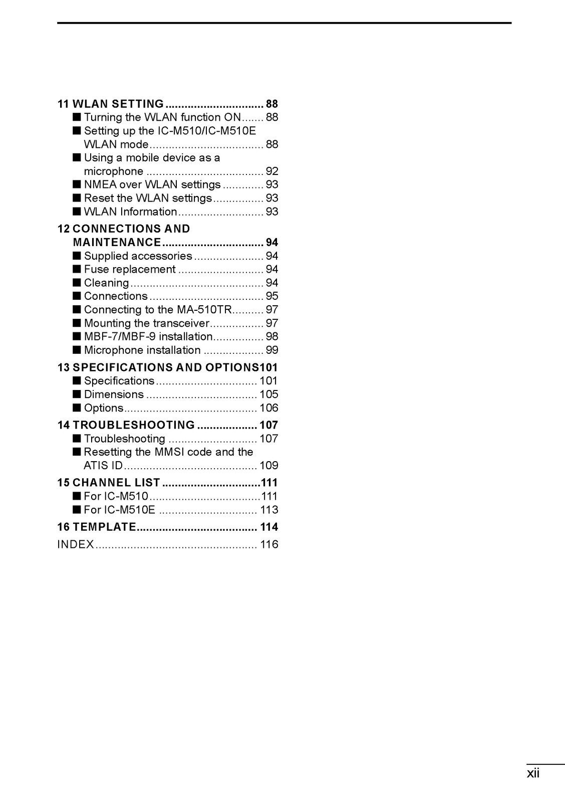 ICOM IC-M510 IC-M510E VHF Marine Transceivers Instruction Manual - BOUND, COVERS