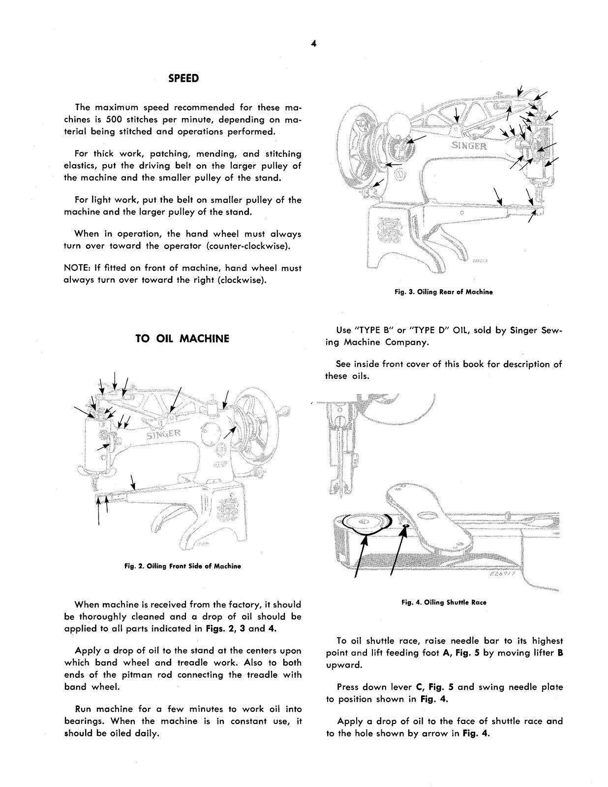 Singer 29K71 29K72 29K73 Sewing Machine SERVICE Manual & Parts List