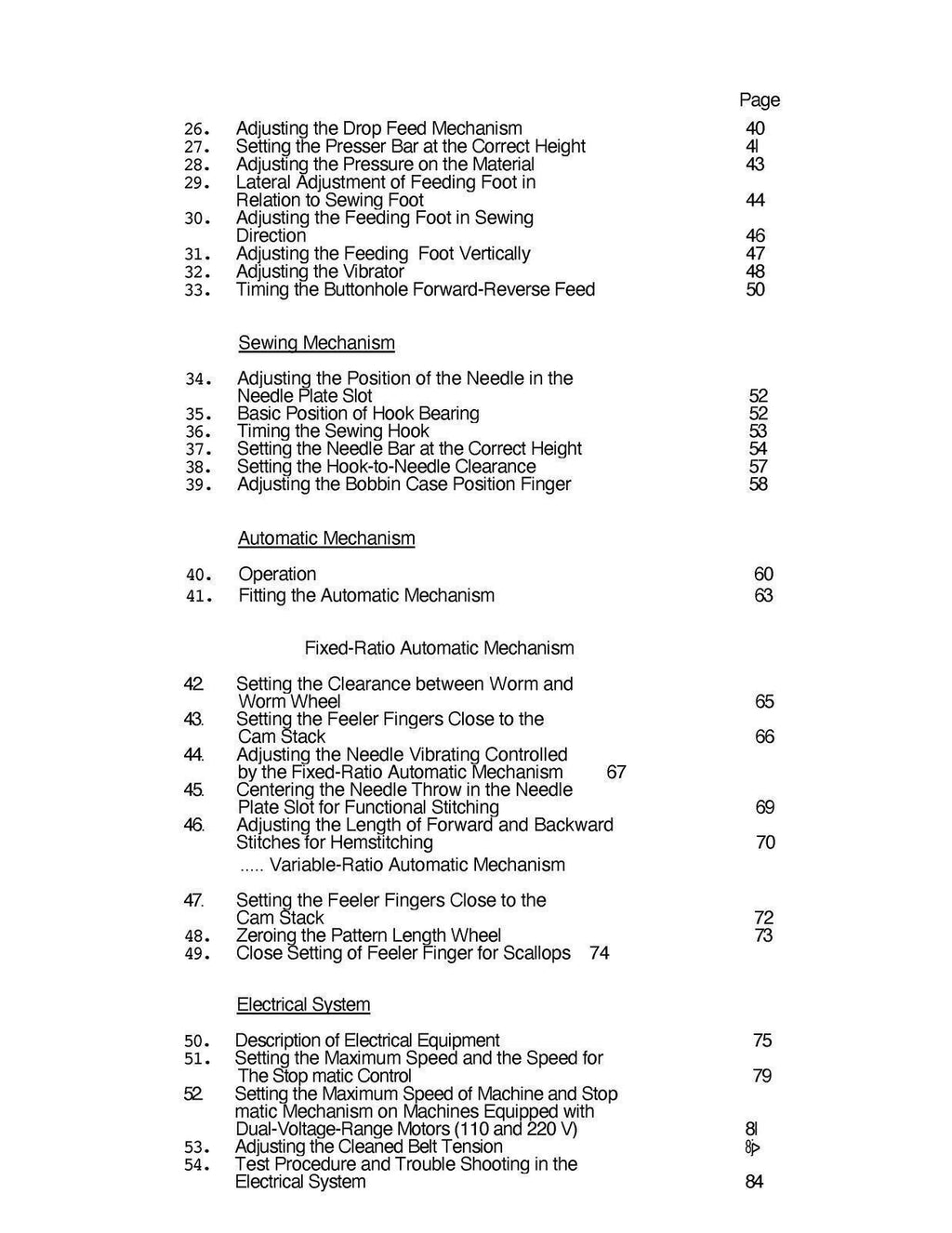 PFAFF 1222 1221 1214 1213 1212 1211 1199 1197 1196 Repair Manual Instructions