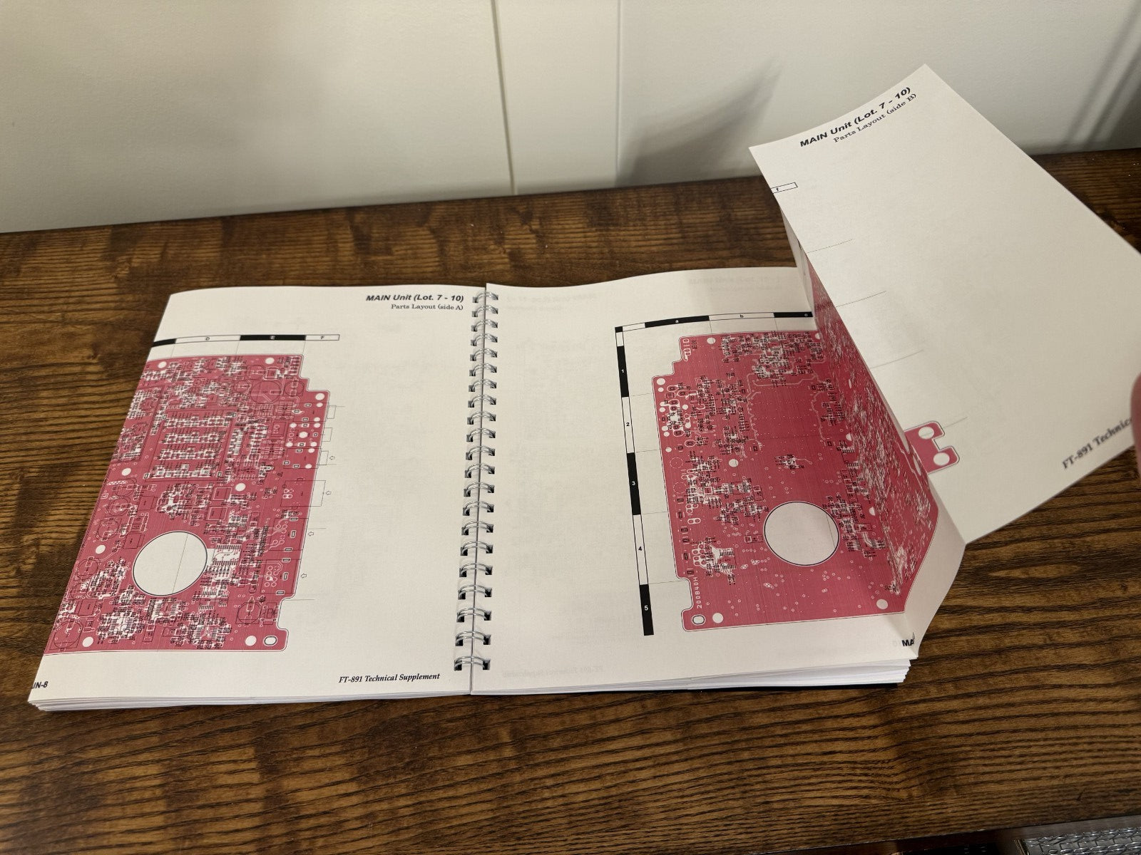 YAESU FT-891 TRANCEIVER TECHNICAL MANUAL - LARGE FOLD-OUT PAGES - WIRE BOUND