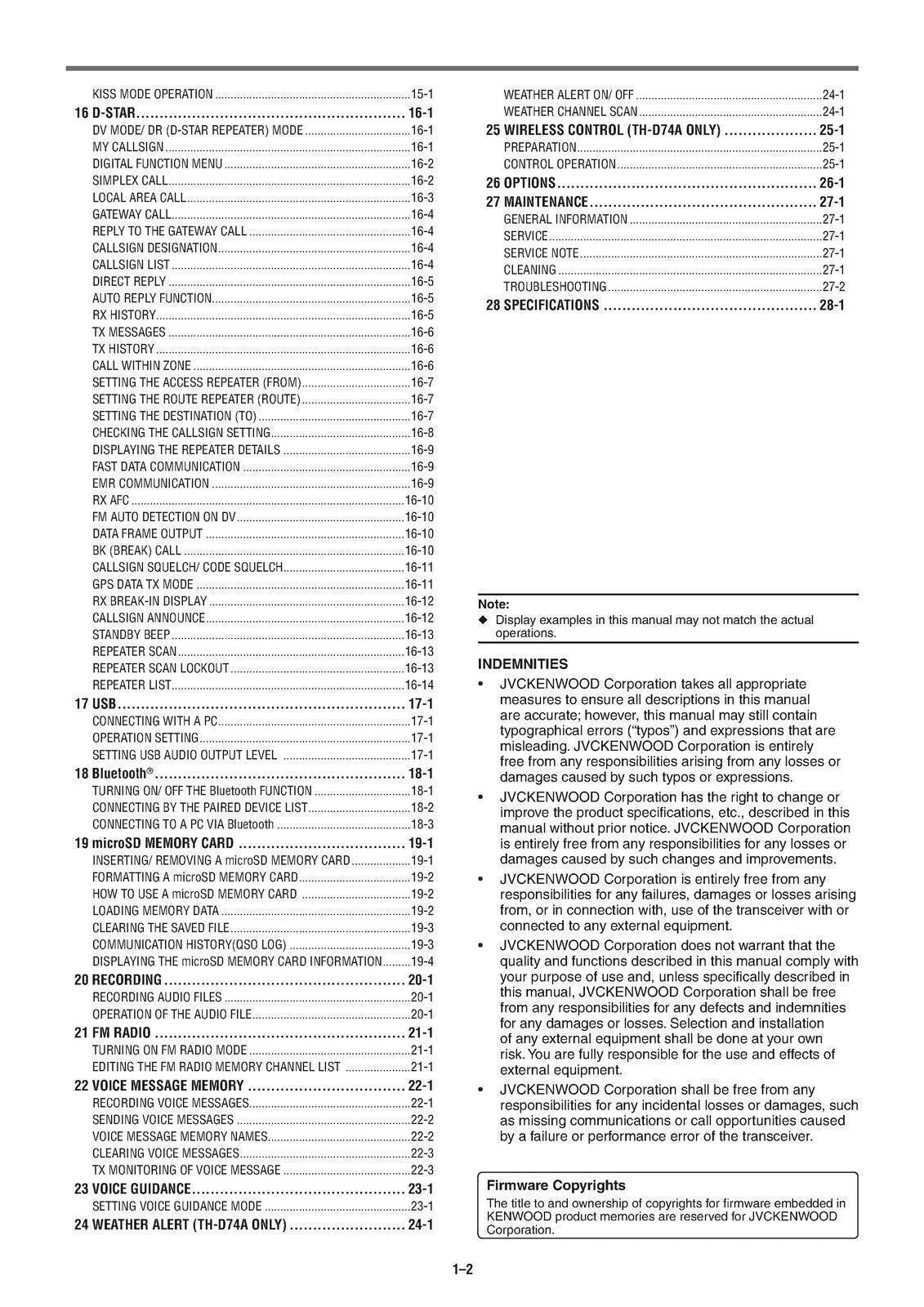KENWOOD TH-D74A TH-D74E Operating Manual Instructions Guide 129 PAGES
