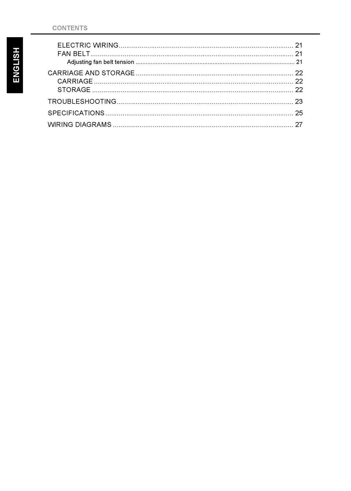 KUBOTA D905 DIESEL ENGINE OPERATORS MANUAL - STEEL WIRE BOUND, PROTECTIVE COVERS
