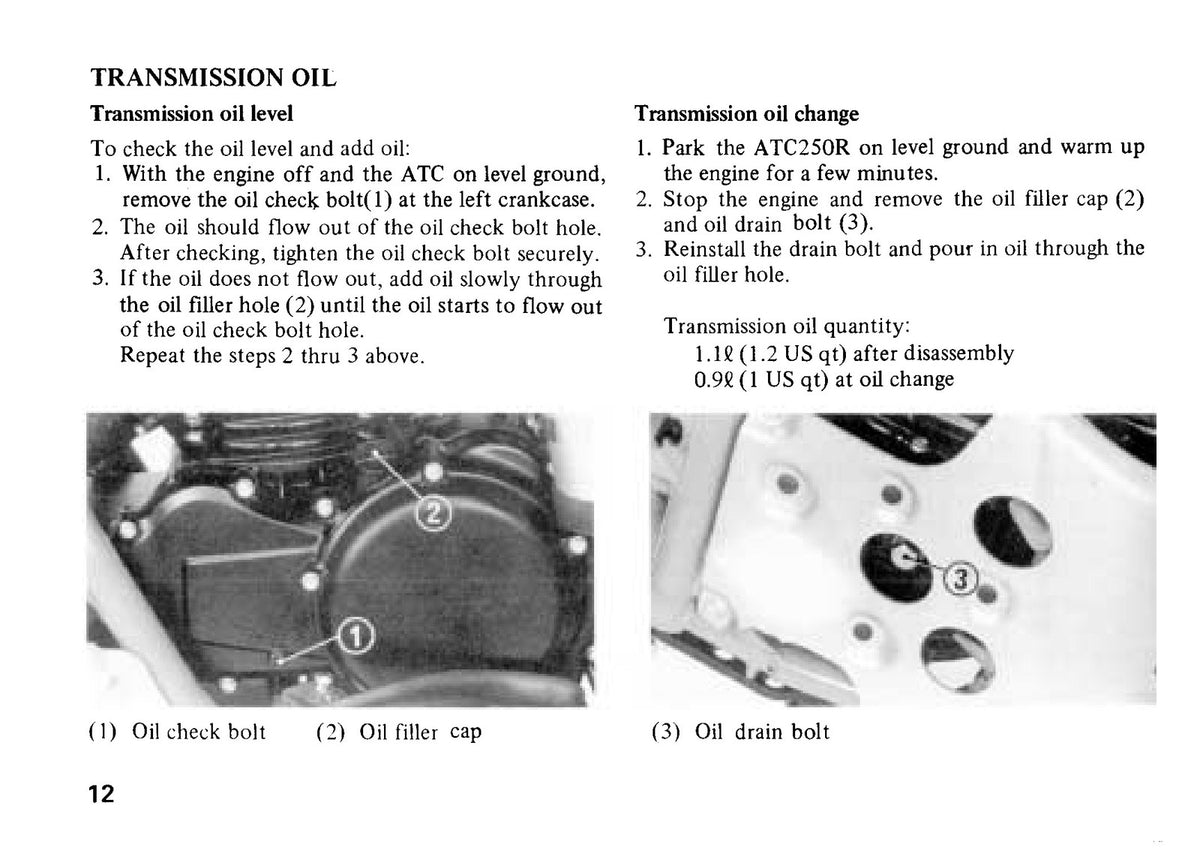 HONDA ATC250R Three Wheeler Owners Manual 1983 - STEEL WIRE BOUND - TOUGH COVERS