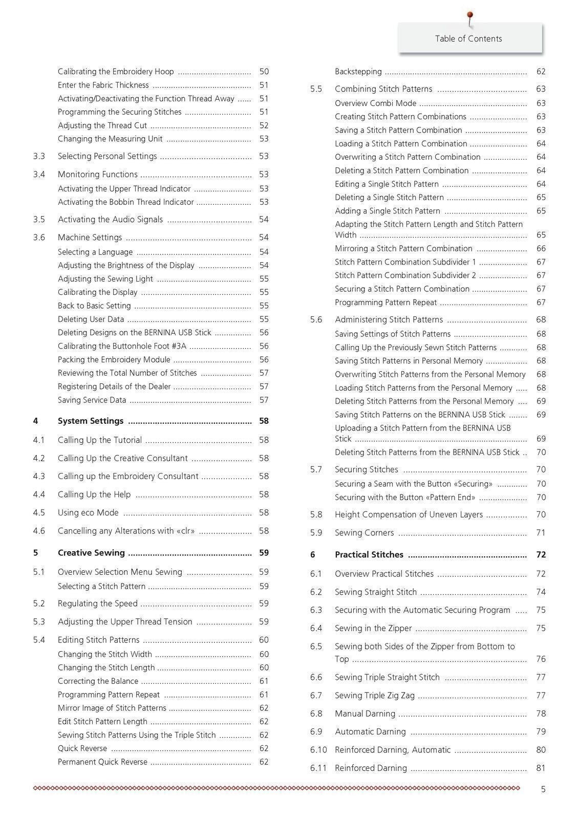 BERNINA 735 User Manual - 200 Color Pages - Protective Covers - Tough Wire Bound