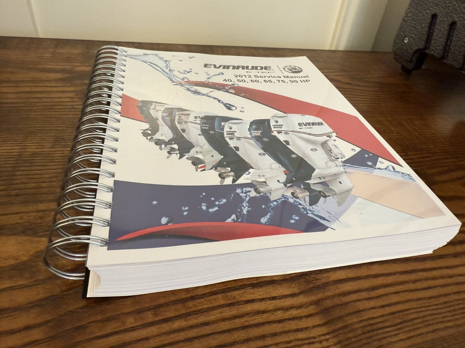 EVINRUDE E-TEC 2012 40 50 60 65 75 90 HP SERVICE MANUAL, BOUND, COVERS, FOLDOUTS