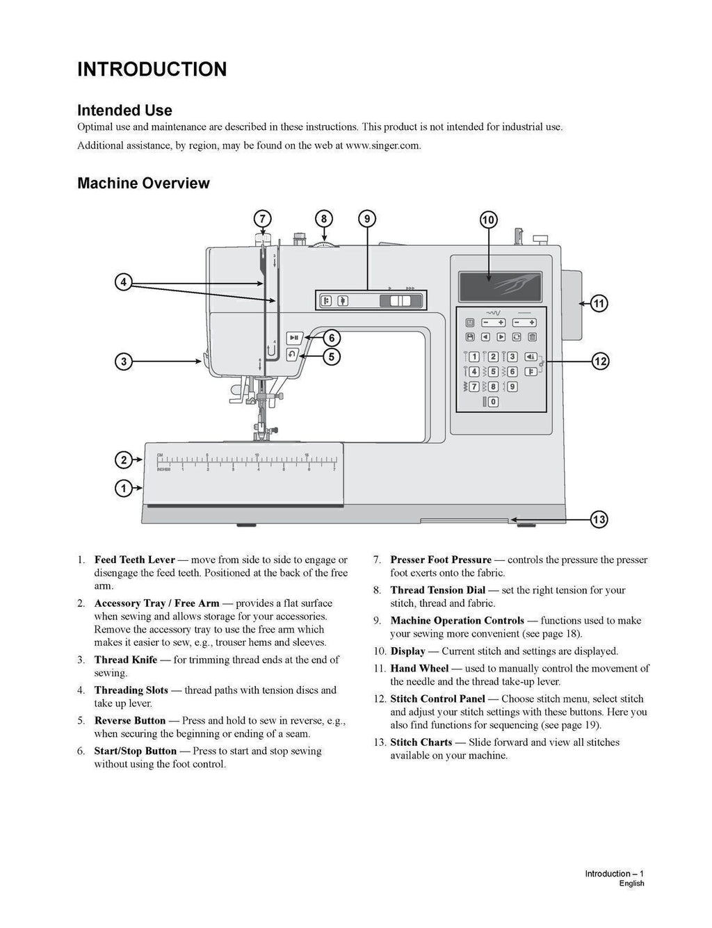 SINGER HD 6700C HD 6705C Sewing Machine User Manual Operation Guide