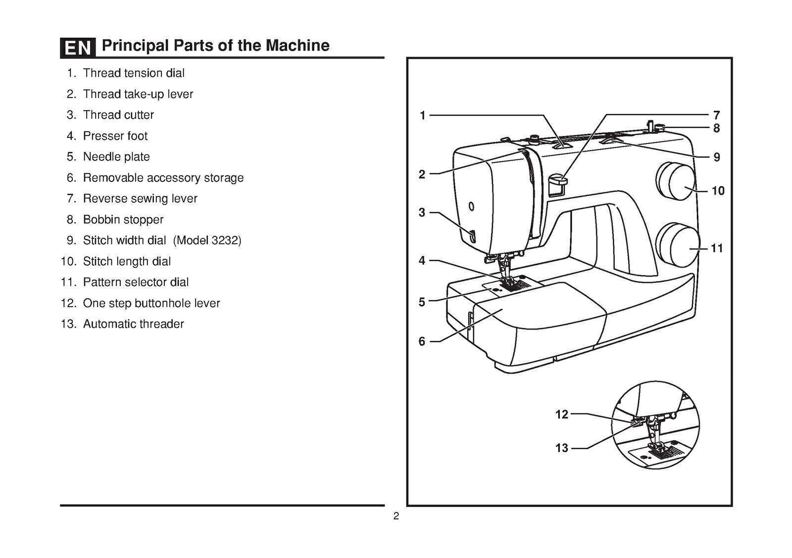 SINGER 3221-3232-SIMPLE Sewing Machine User Manual Instruction Book