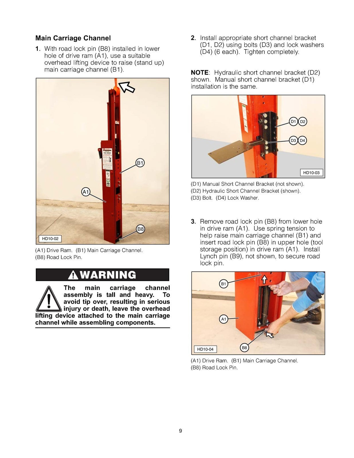 SHAVER HD-10 HD-10-H HYDRAULIC POST DRIVER Operators Manual - WIRE BOUND- COVERS