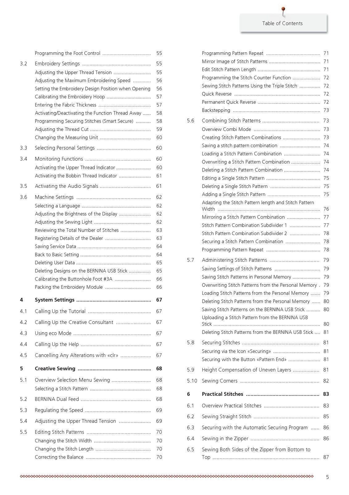BERNINA 570 QE Sewing Machine User Manual Operation Guide [METAL Wire Binding!]