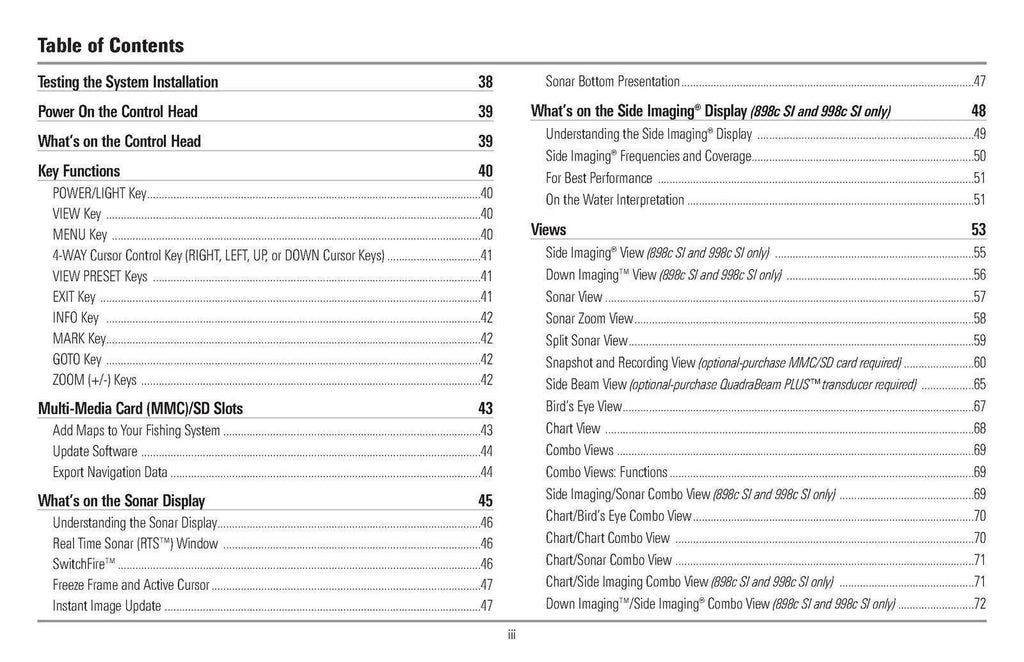 Humminbird 858c 898c SI 958c 998c SI User Operation Manual - TOUGH WIRE BINDING