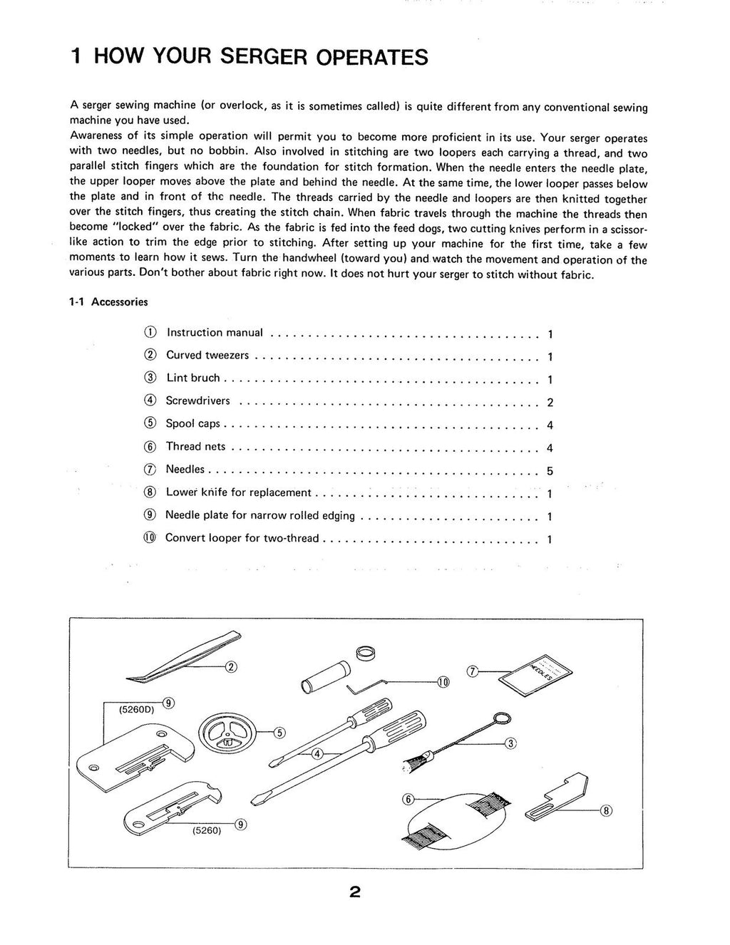 BABYLOCK BL5260 Serger Instruction Manual - STEEL WIRE BOUND - PROTECTIVE COVERS