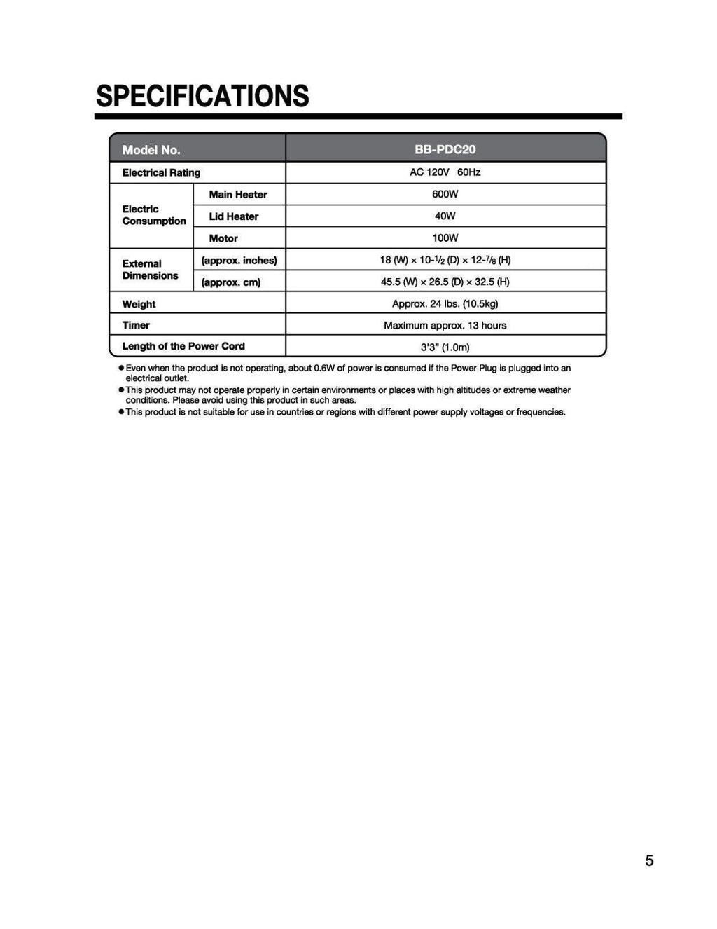 Zojirushi BB-PDC20 Bread Machine Owners Manual User Guide Instruction + Recipes!