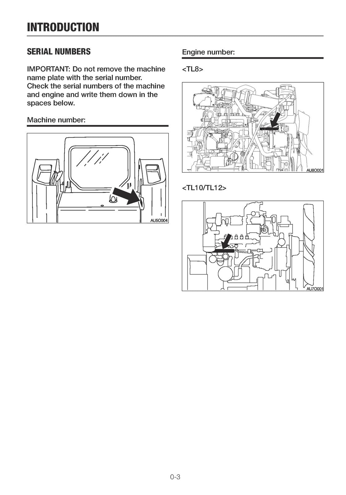TAKEUCHI TRACK LOADER TL8 TL10 TL12 OPERATORS MANUAL - WIRE BOUND - COVERS