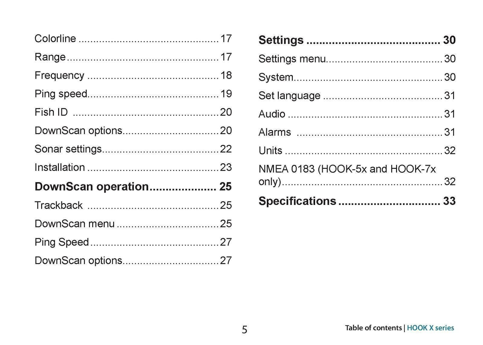 LOWRANCE HOOK 4X 5X 7X Sonar User Instruction Manual TOUGH WIRE BINDING & COVERS