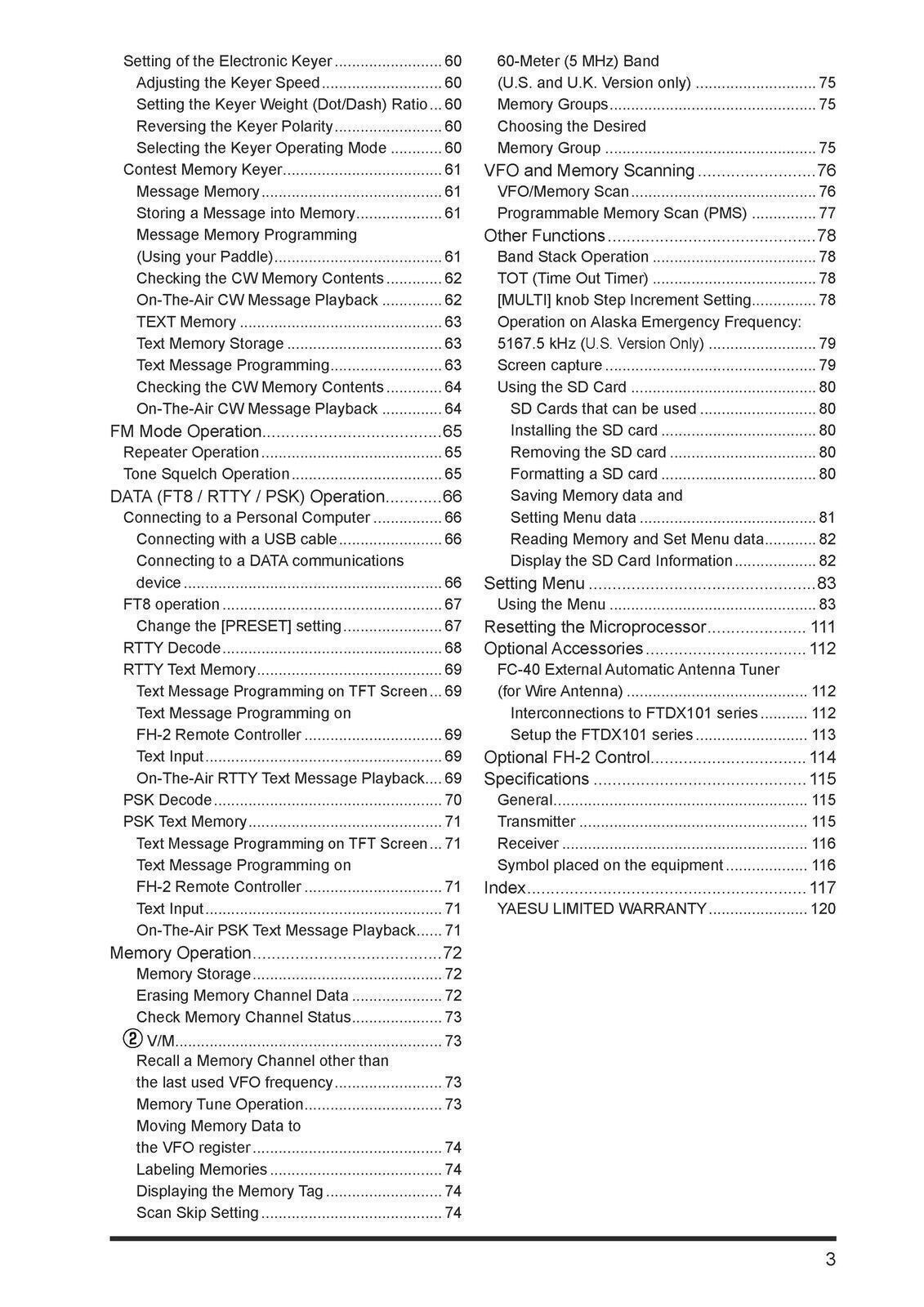 YAESU FTDX101D FTDX101MP User Manual Owners Operation Manual - STEEL WIRE BOUND