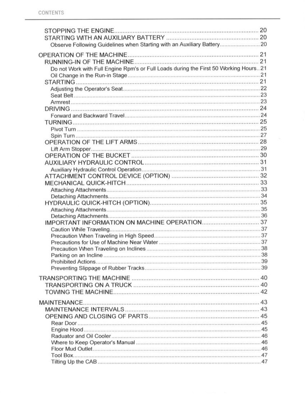 KUBOTA SVL75 Compact Track Loader Operators Manual - WIRE BOUND - TOUGH COVERS