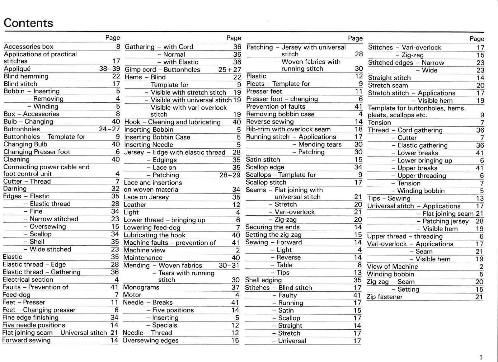 BERNINA 801 SPORT Sewing Machine User Instruction Manual, Tough Wire Bound