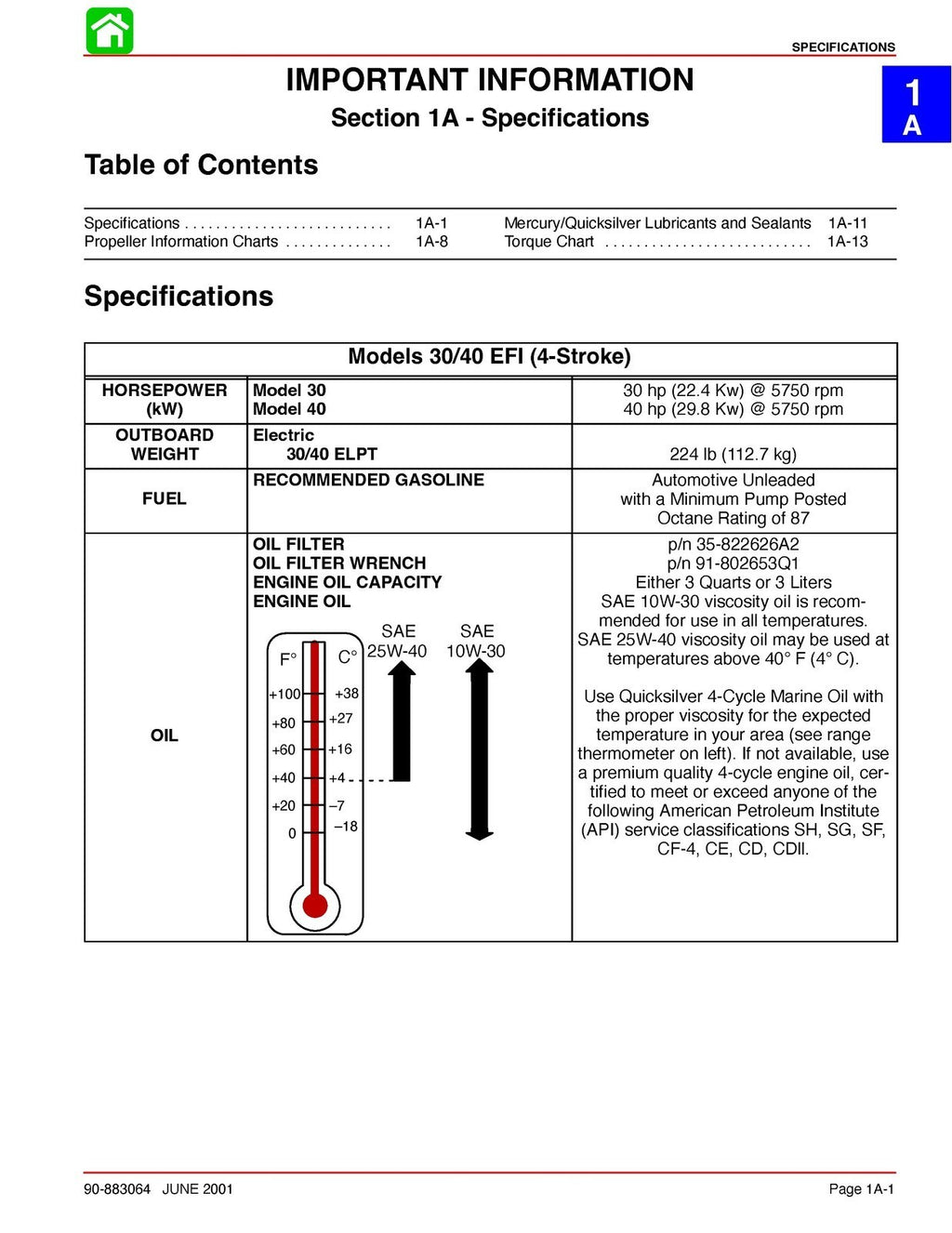 MERCURY 30 40 FOURSTROKE EFI SERVICE MANUAL - WIRE BOUND - TOUGH COVERS