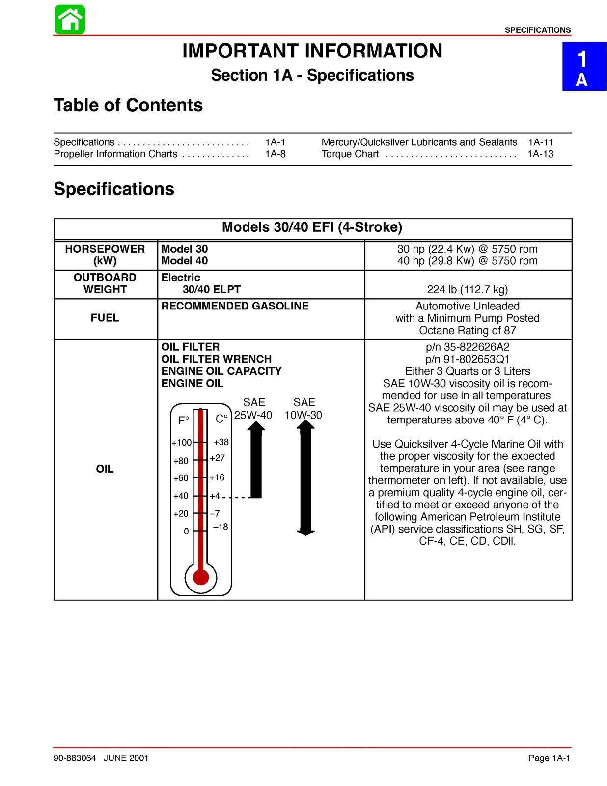 MERCURY 30 40 FOURSTROKE EFI SERVICE MANUAL - WIRE BOUND - TOUGH COVERS