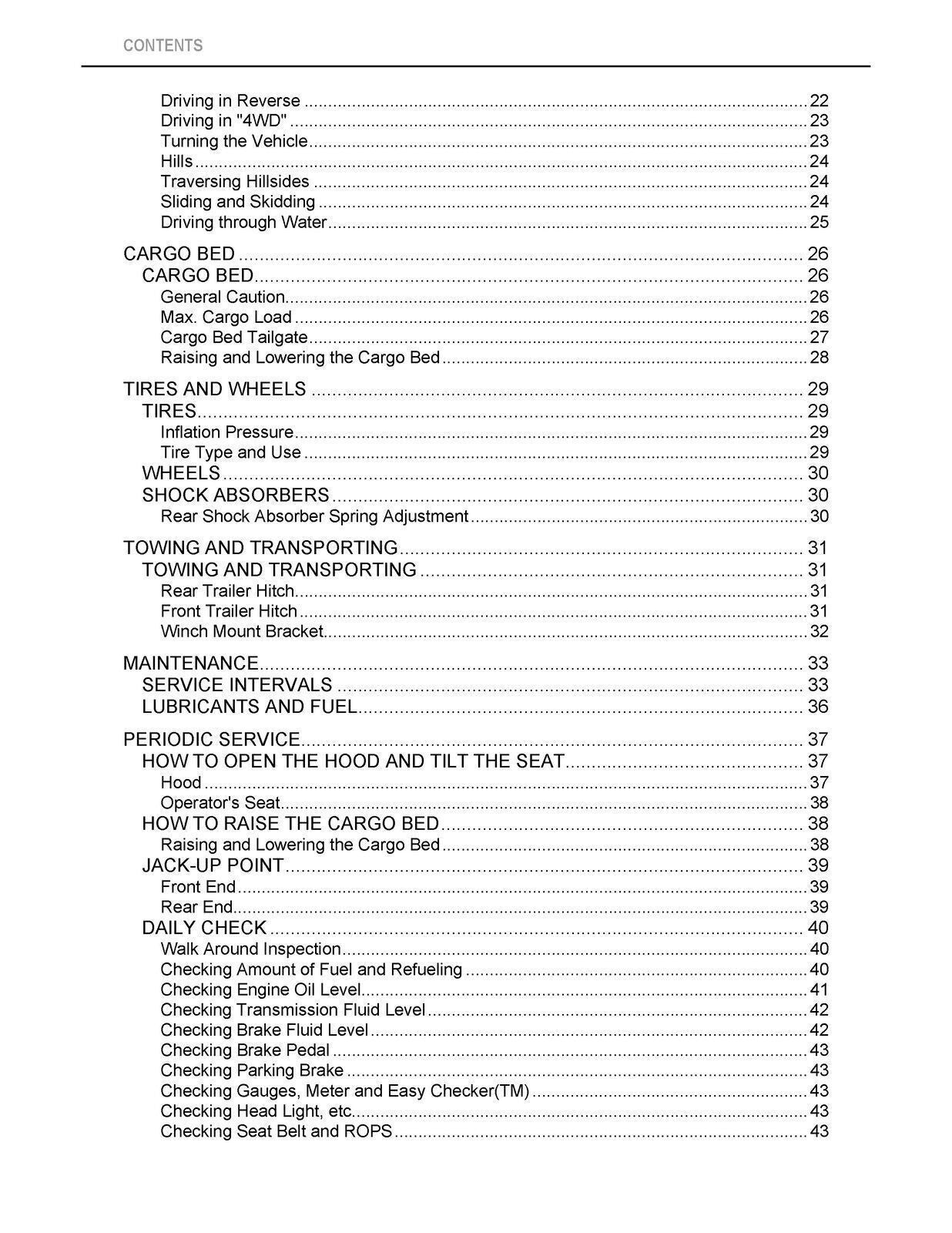 KUBOTA RTV400 RTV400CI OPERATORS MANUAL - STEEL WIRE BOUND - PROTECTIVE COVERS