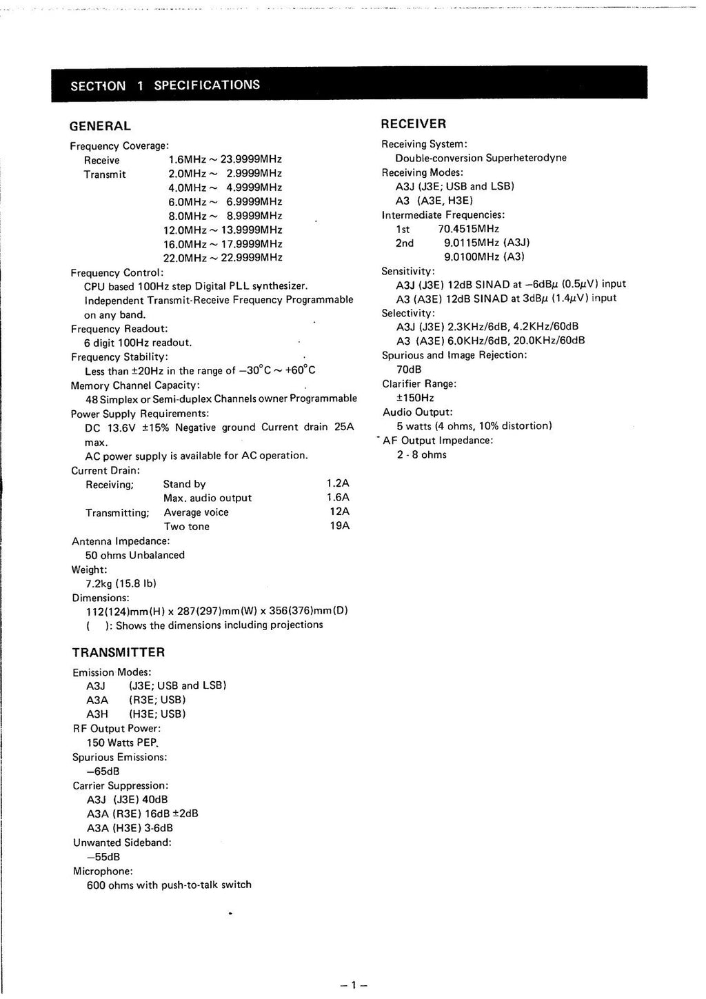 ICOM IC-M700 RADIOTELEPHONE INSTRUCTION MANUAL - STEEL WIRE BOUND - TOUGH COVERS