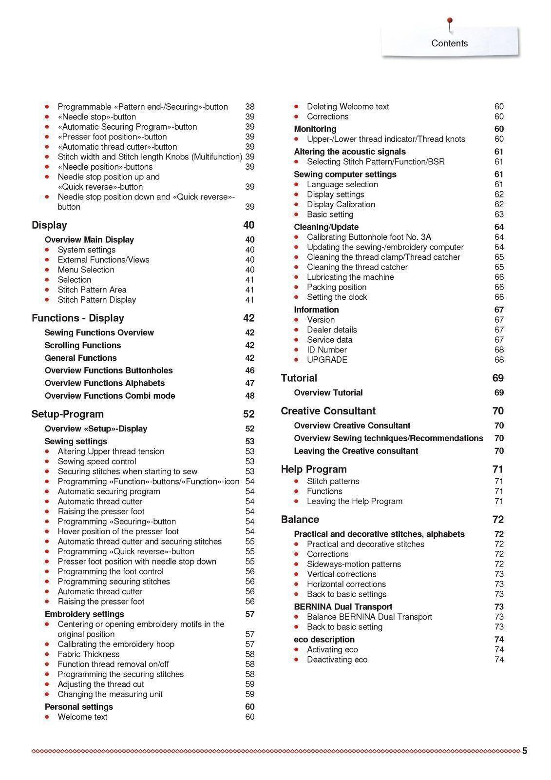 BERNINA 880 PLUS Sewing Machine User Manual Operation Guide