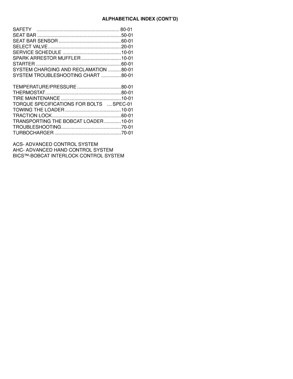 BOBCAT 773 High Flow Turbo G Series Service Manual - WIRE BOUND COVERS FOLDOUTS
