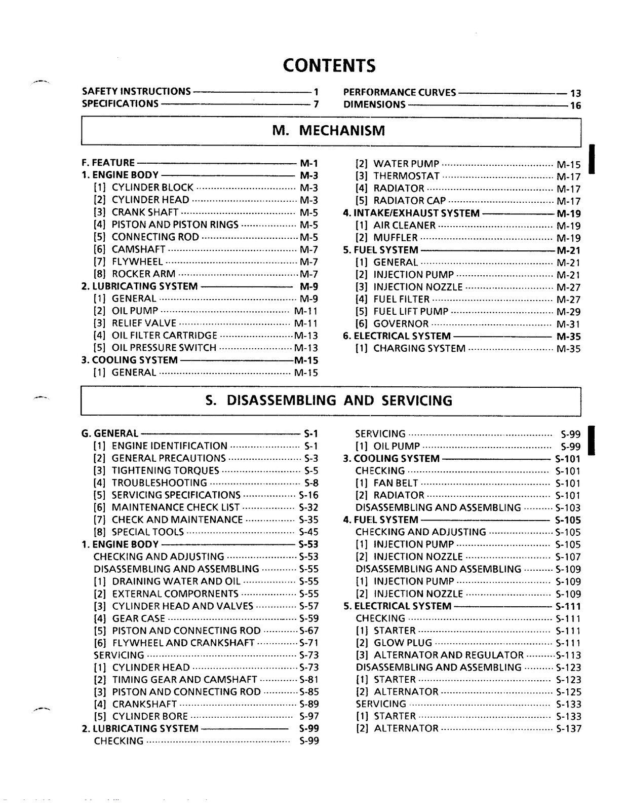 KUBOTA 03 SERIES D1403-B (E) ETC DIESEL ENGINE WORKSHOP MANUAL- STEEL WIRE BOUND