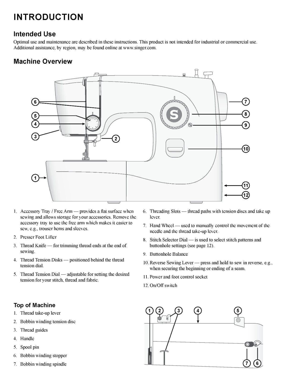 SINGER M1150 M1155 Sewing Machine User Manual Owners Instructions, Coil Binding
