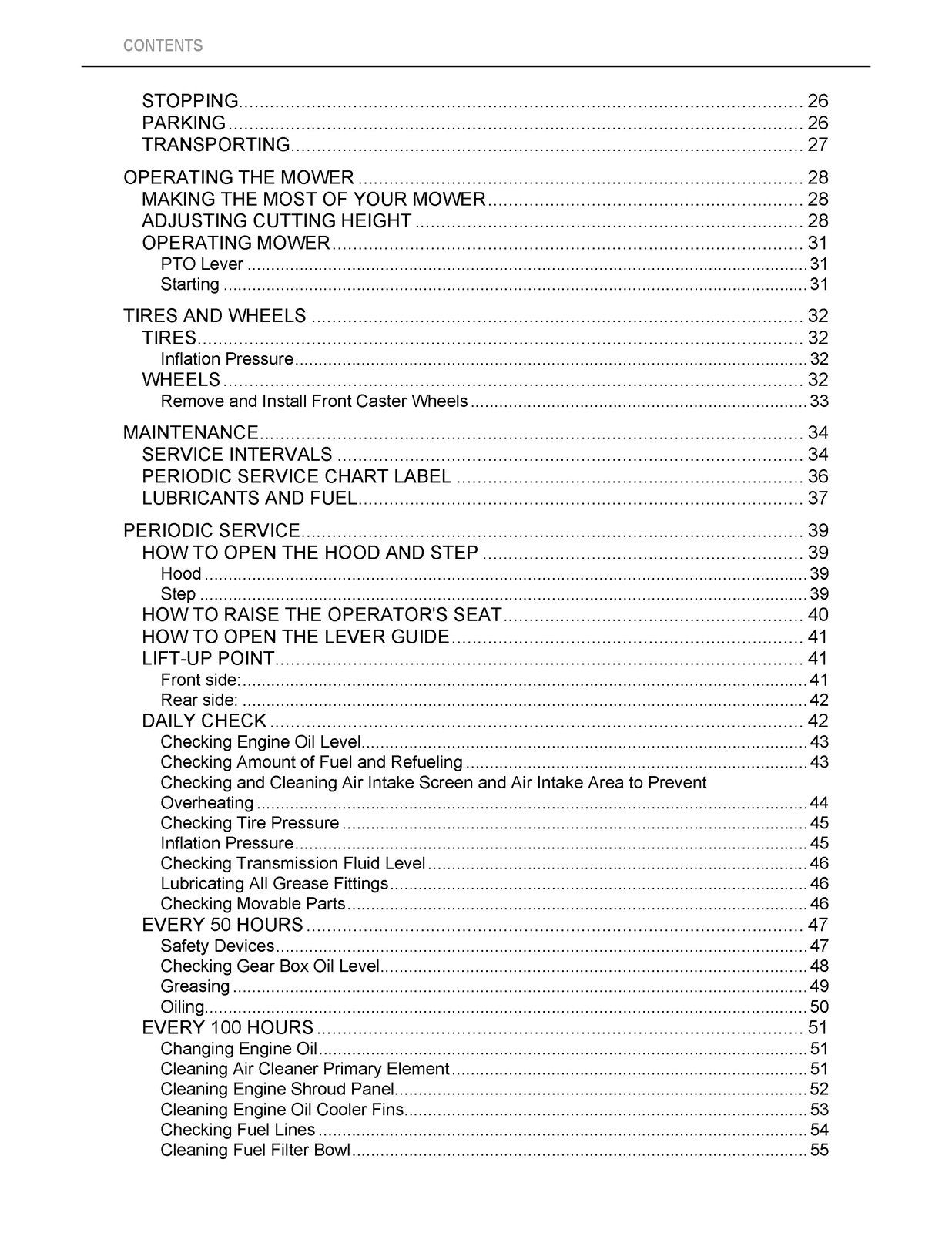 KUBOTA ZG222A-AU ZG227A-AU ZERO TURN MOWER OPERATORS MANUAL, WIRE BOUND, COVERS