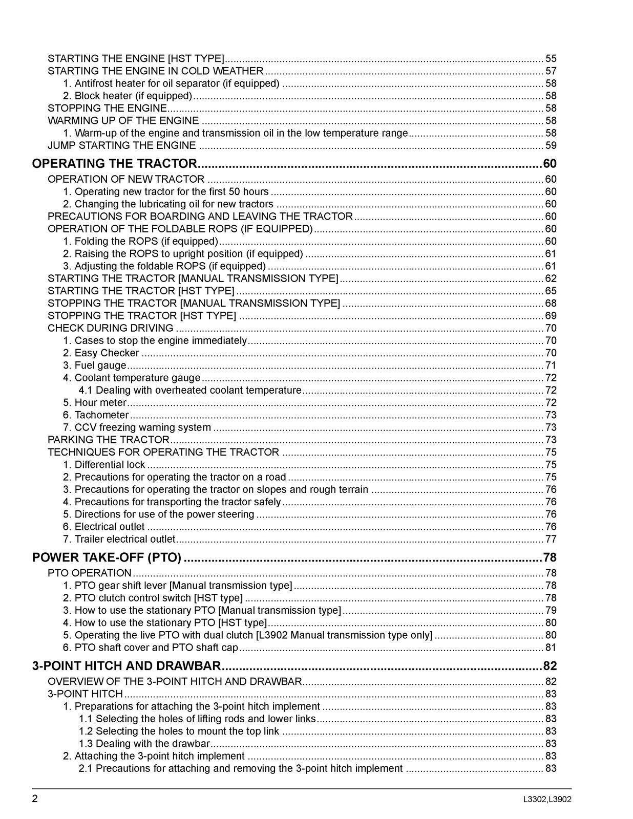 KUBOTA L3302 L3902 ROPS OPERATORS MANUAL - STEEL WIRE BOUND - PROTECTIVE COVERS