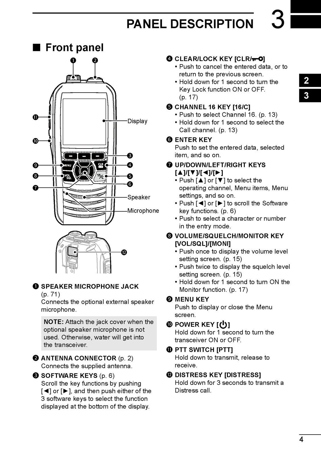 ICOM IC-M94D IC-M94DE MARINE TRANSCEIVER INSTRUCTION MANUAL - WIRE BOUND, COVERS