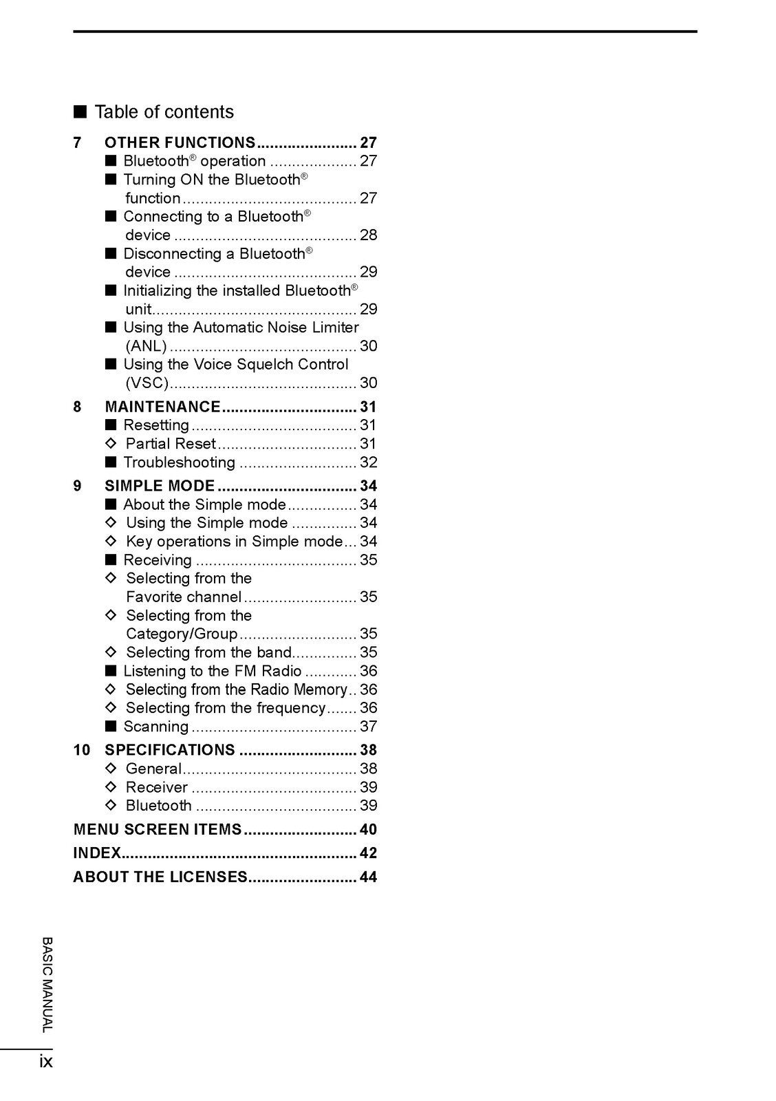 ICOM IC-R15 RECEVIER BASIC MANUAL - STEEL WIRE BOUND - PROTECTIVE COVERS