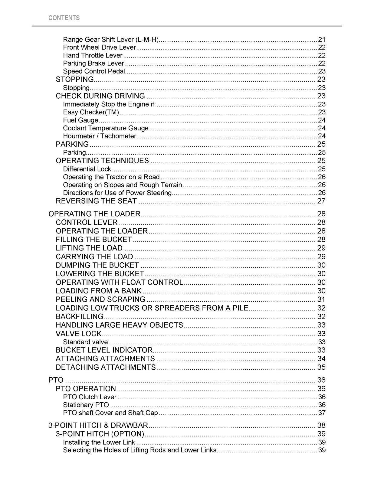 KUBOTA B26TL OPERATORS MANUAL -STEEL WIRE BOUND - PROTECTIVE COVERS