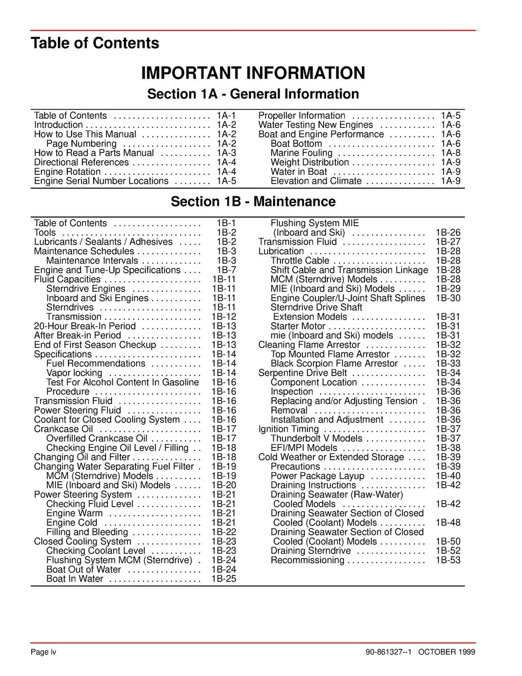 MERCURY MERCRUISER NO. 24 MARINE ENGINES SERVICE MANUAL, WIRE BOUND,TOUGH COVERS
