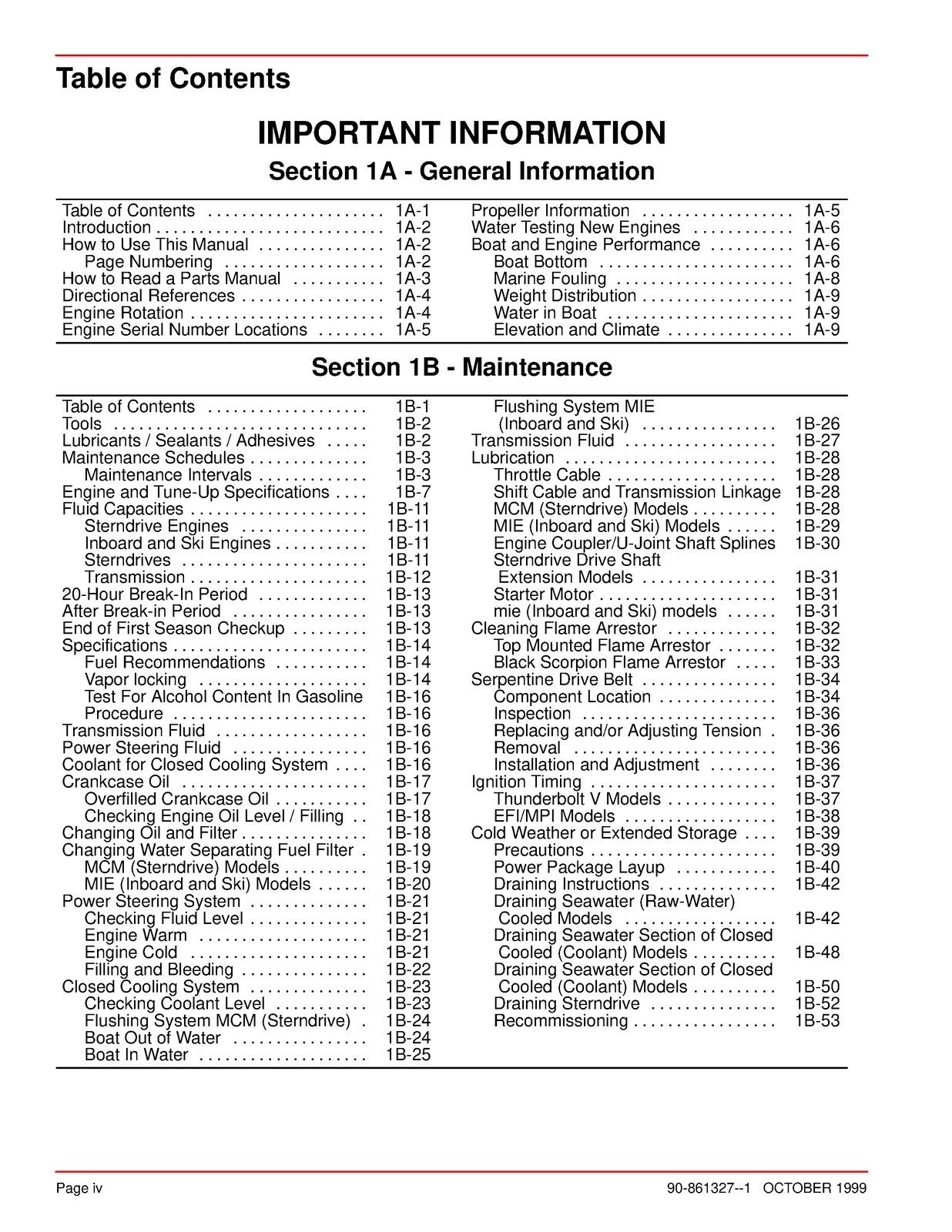 MERCURY MERCRUISER NO. 24 MARINE ENGINES SERVICE MANUAL, WIRE BOUND,TOUGH COVERS