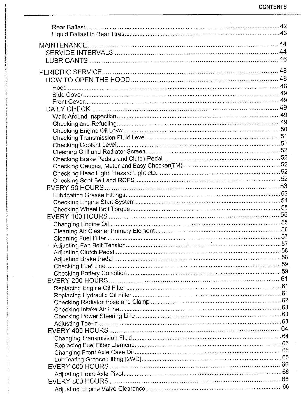 KUBOTA L4400 INSTRUCTION MANUAL - STEEL WIRE BOUND - PROTECTIVE COVERS