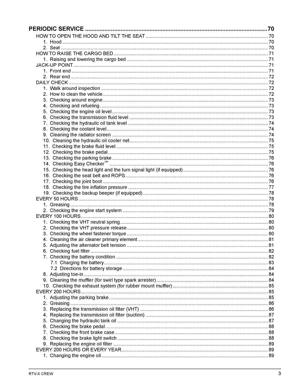 KUBOTA RTV-X CREW UTV OPERATORS MANUAL - STEEL WIRE BOUND - PROTECTIVE COVERS