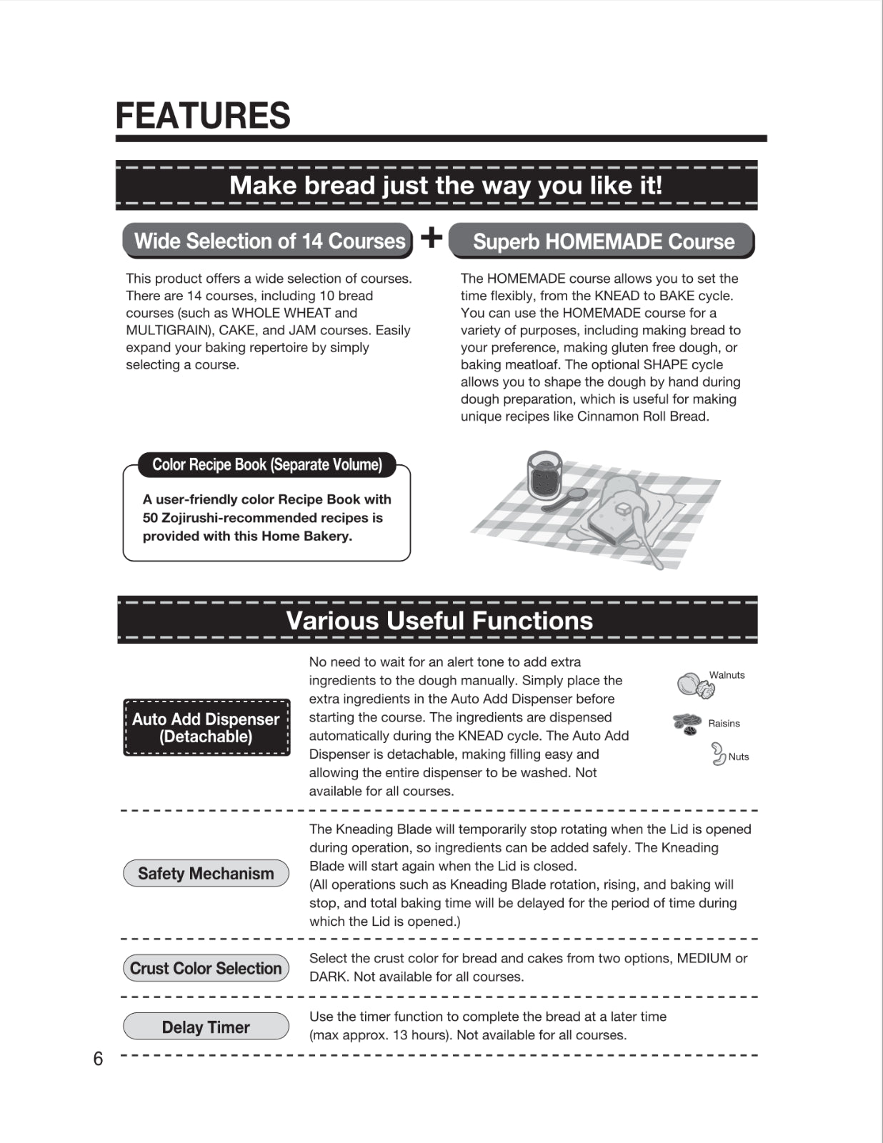 Zojirushi BB-SSC10 Bread Machine Manual + 38 Pg Recipe Book BUNDLE - Wire Bound