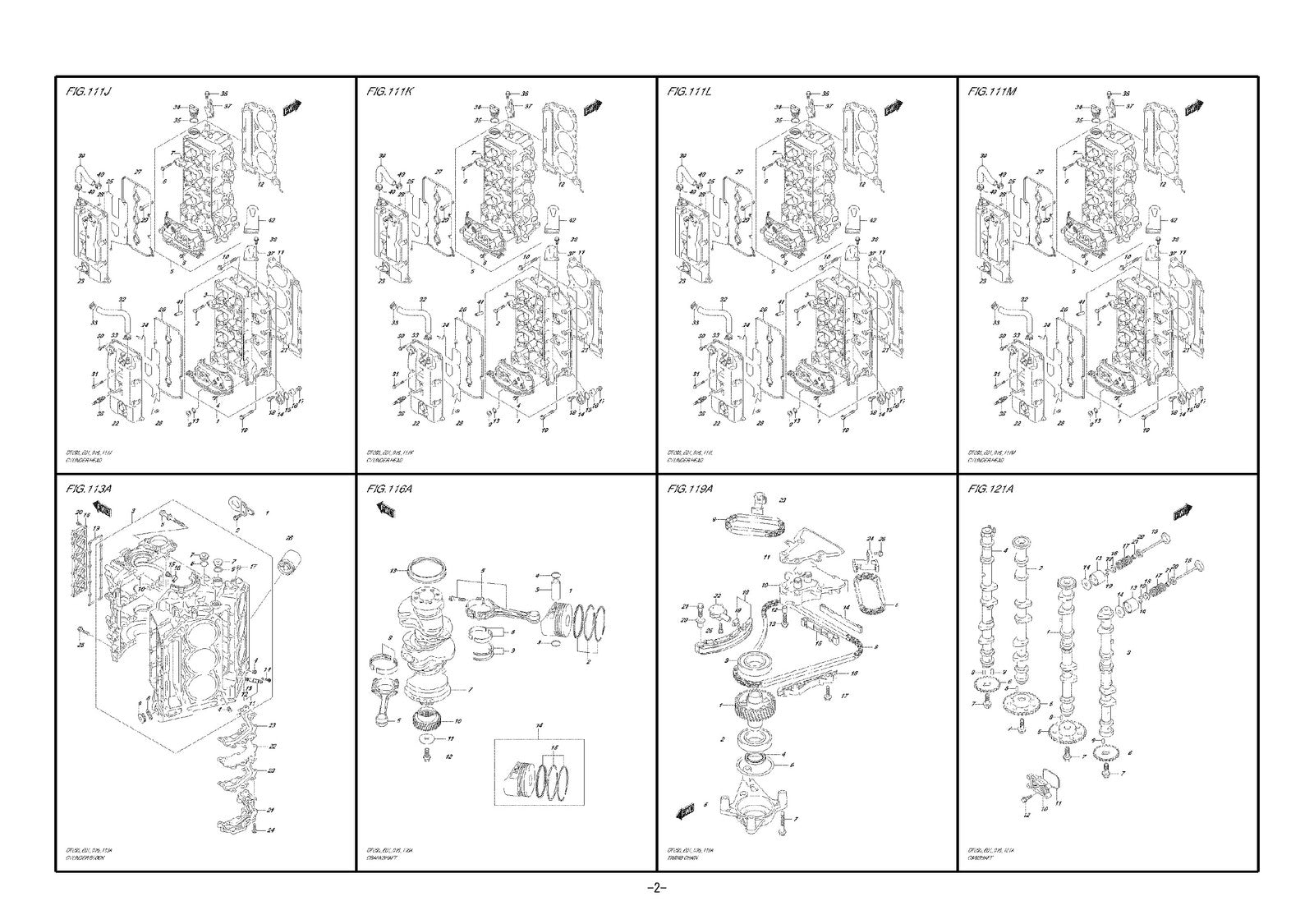 SUZUKI DF200 DF225 DF250 OUTBOARD PARTS CATALOGUE MANUAL - WIRE BOUND - COVERS