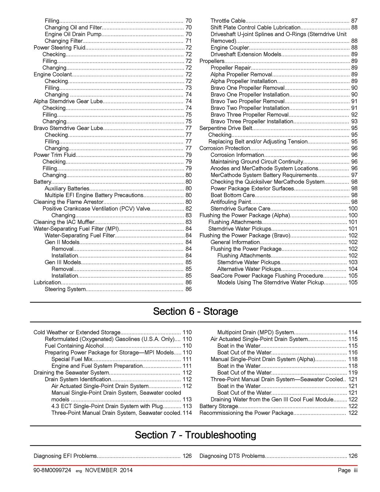 MERCURY 4.3 5.0 MPI SeaCore ECT MERCRUISER OPERATION MANUAL - WIRE BOUND, COVERS