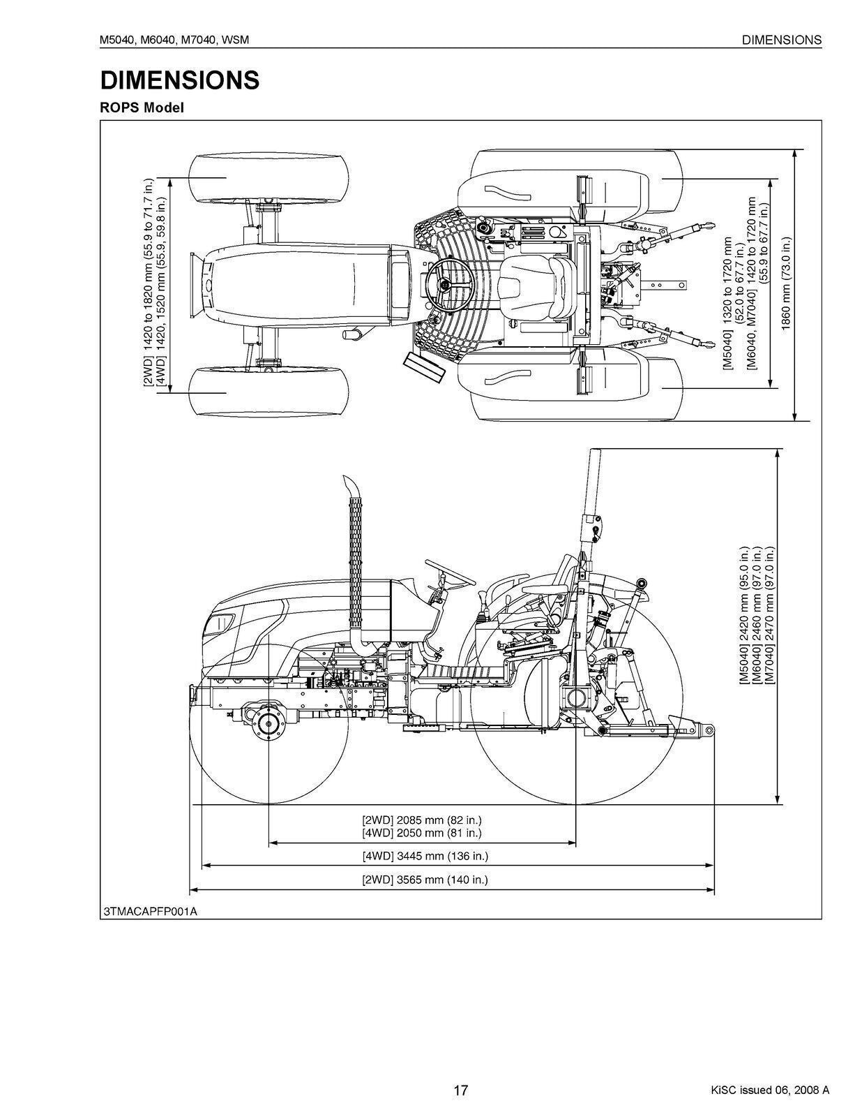 KUBOTA M5040 M6040 M7040 WORKSHOP MANUAL STEEL BOUND, TOUGH COVERS, XL FOLDOUTS