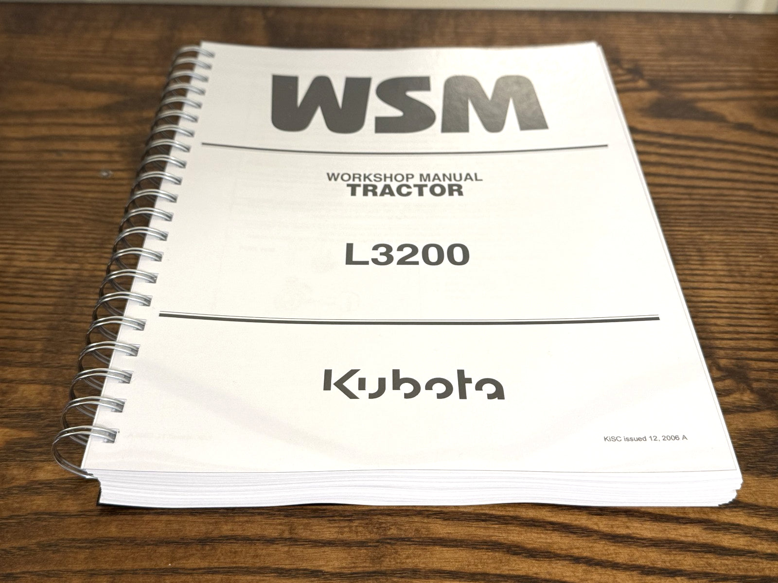 KUBOTA L3200 WORKSHOP SERVICE MANUAL - STEEL WIRE BOUND - PROTECTIVE COVERS